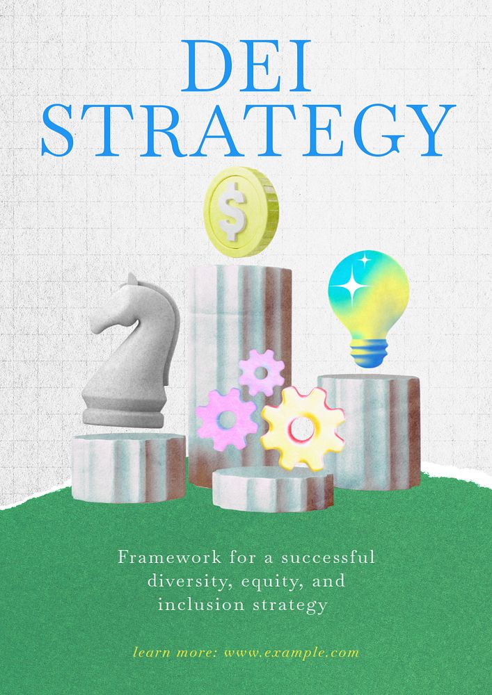 DEI strategy poster template, customizable advertisement