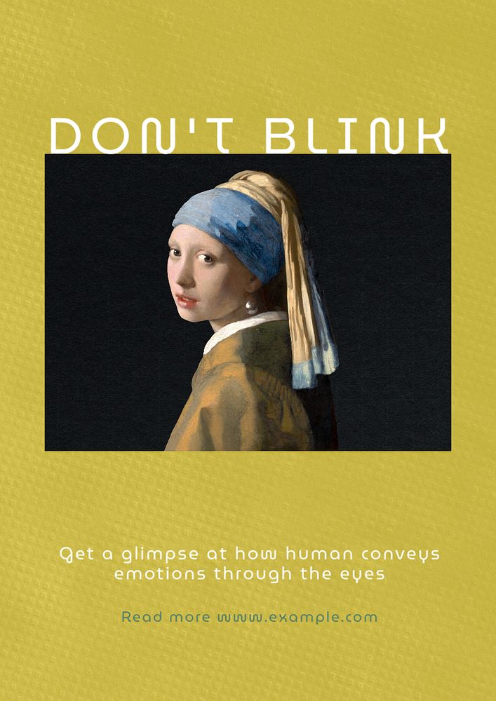 Don't blink poster template, customizable advertisement