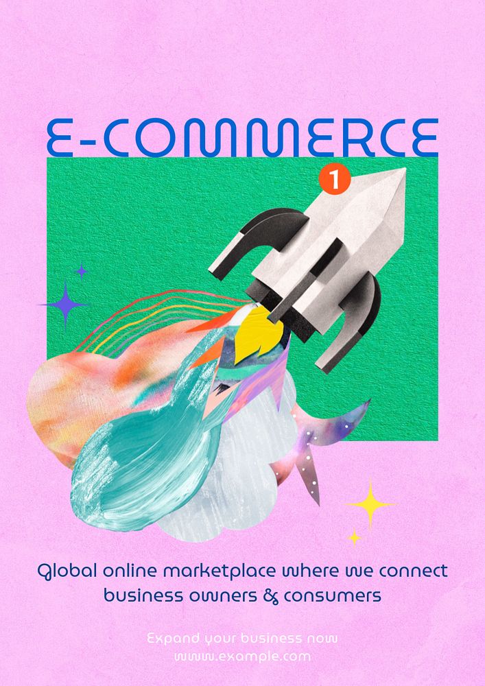 E-commerce poster template, customizable advertisement