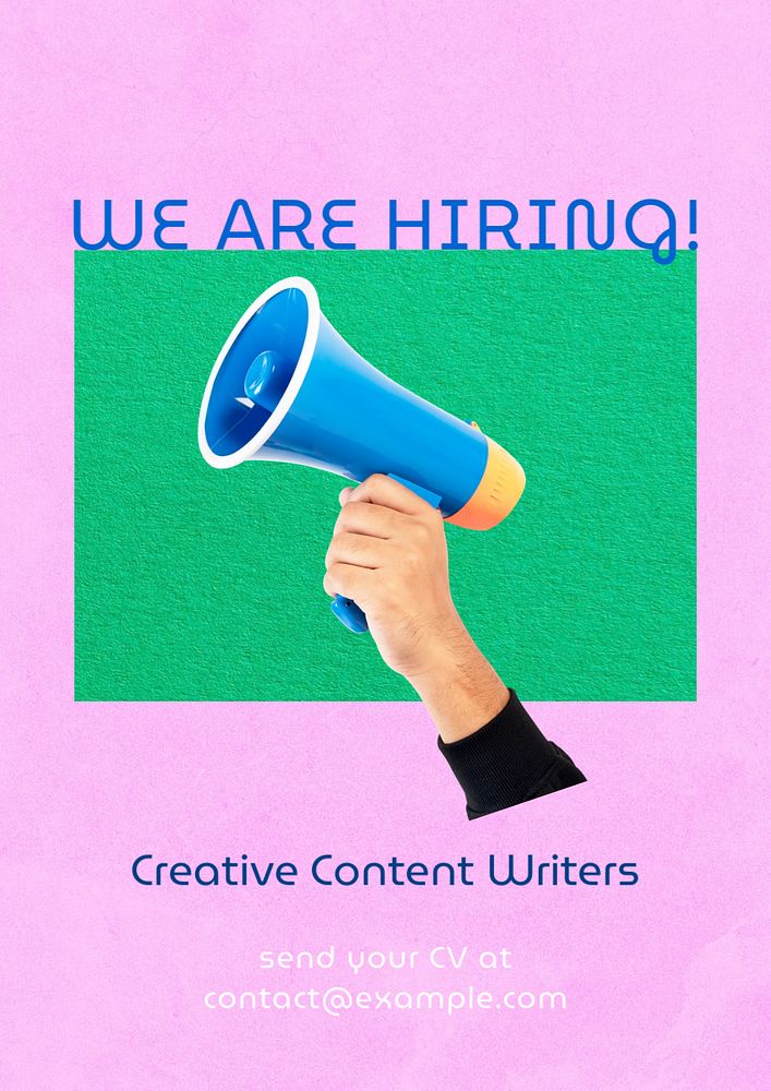 We're hiring poster template, customizable advertisement