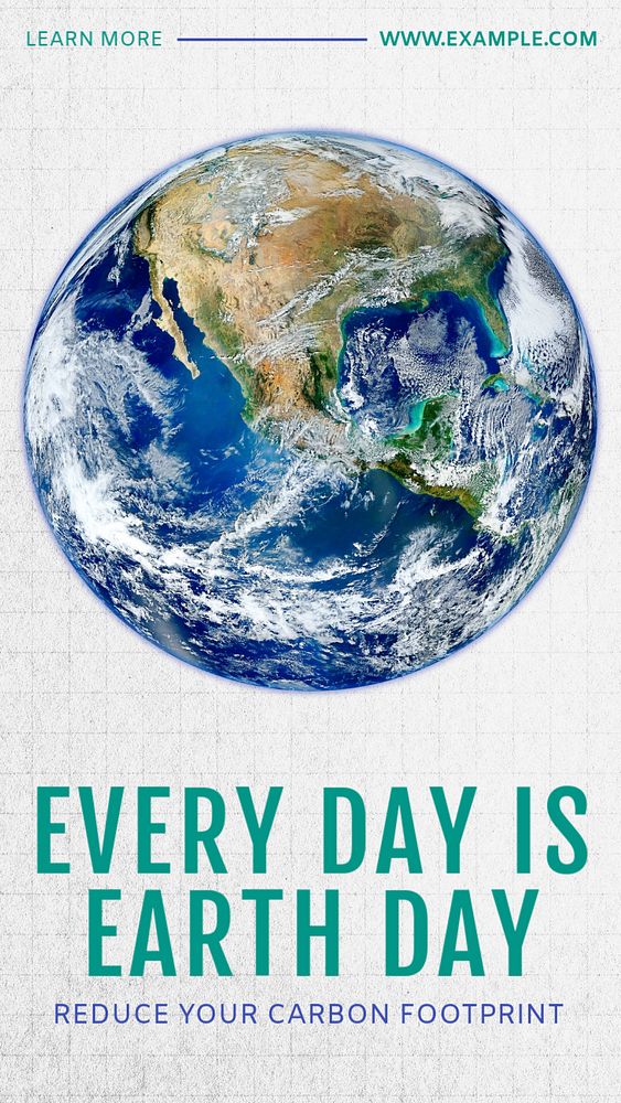 Earth day Instagram story template, editable text & design