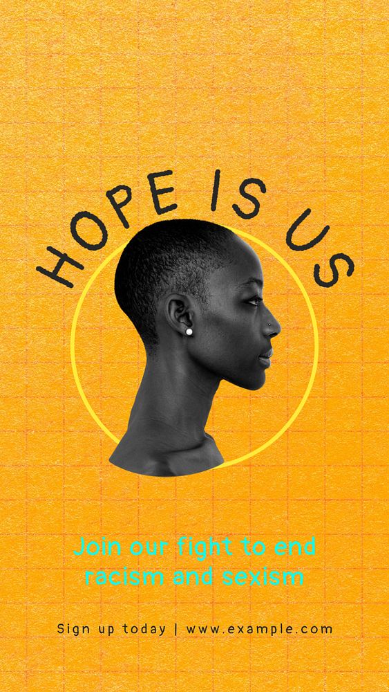 Hope is us Instagram story template, editable text & design