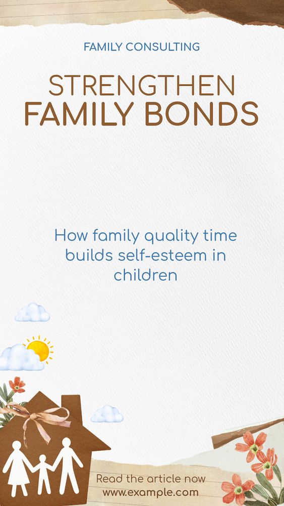 Family consulting Instagram story template, editable design