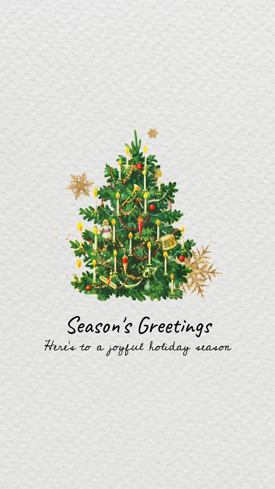 Season's greetings Facebook story template, editable festive design