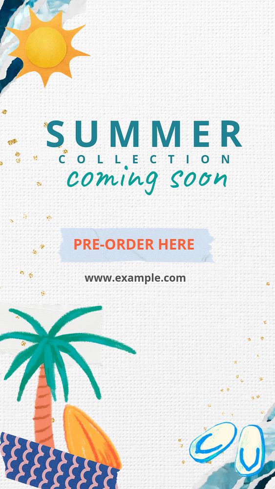 Summer collection Instagram story template, editable design