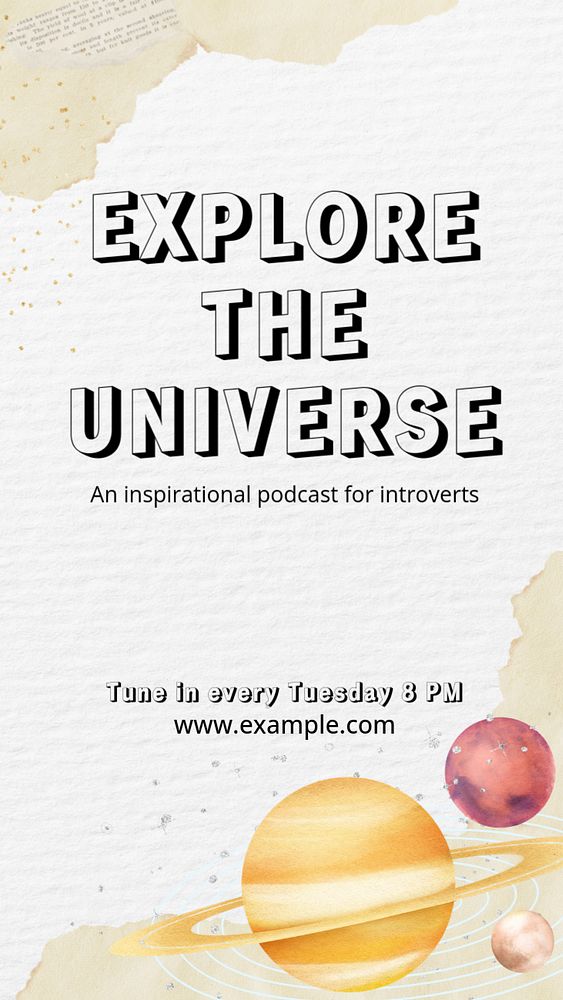 Explore universe Instagram story template, editable design