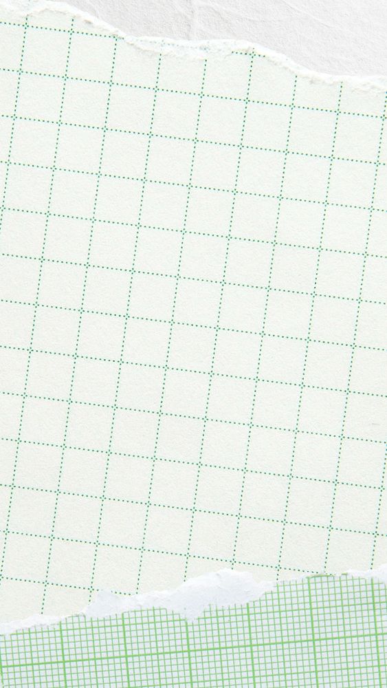 Green grid paper, editable ripped border collage design