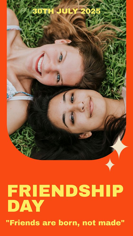 Friendship day Instagram story template, editable social media design