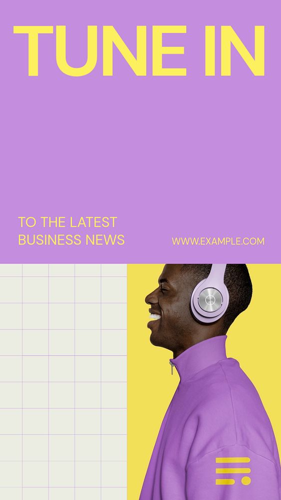 Business news Instagram story template, editable social media design