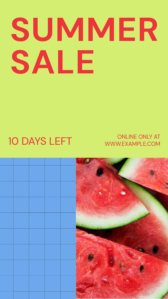 Summer sale Instagram story template, editable social media design