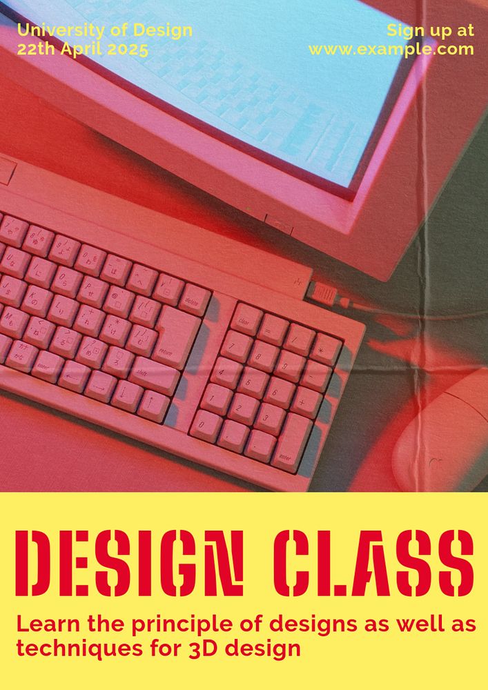 Design class poster template, customizable design