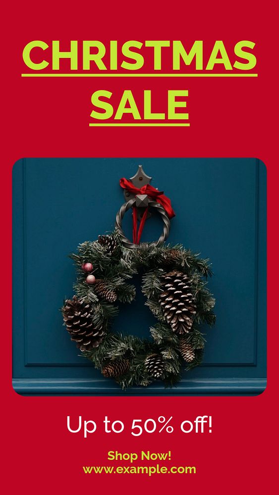 Christmas sale Instagram story template, editable social media design