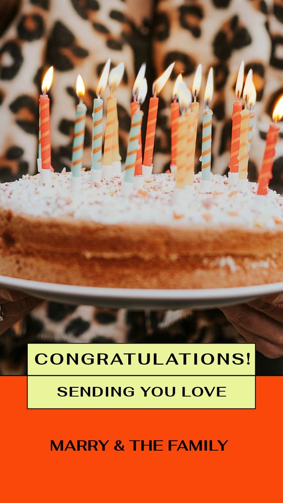 Congratulations Instagram story template, editable social media design