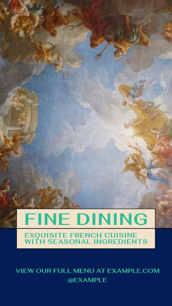 Fine dining Instagram story template, editable social media design