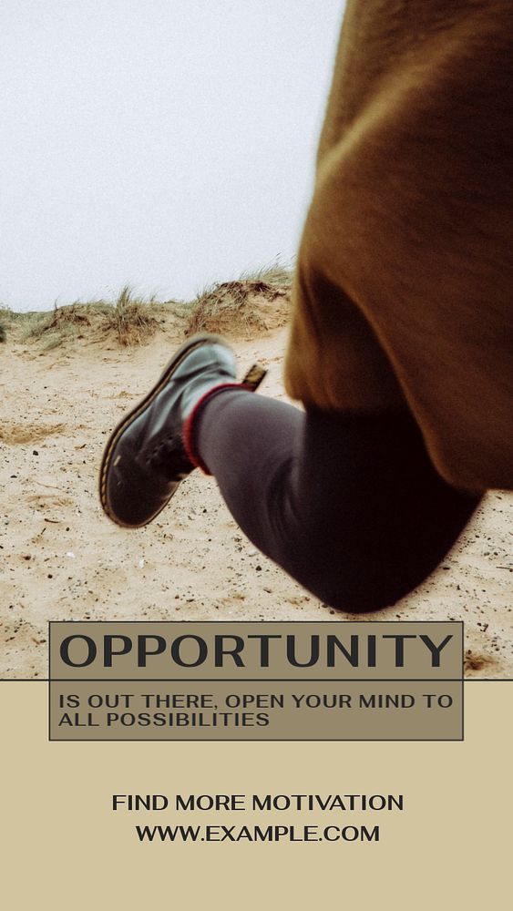 Opportunity is out there Instagram story template, editable social media design