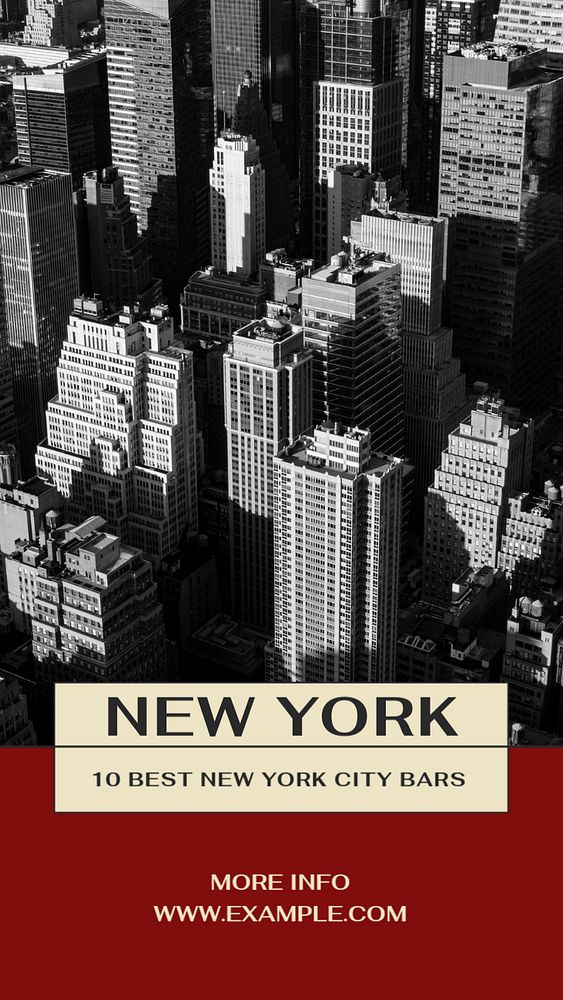 New York city Instagram story template, editable social media design