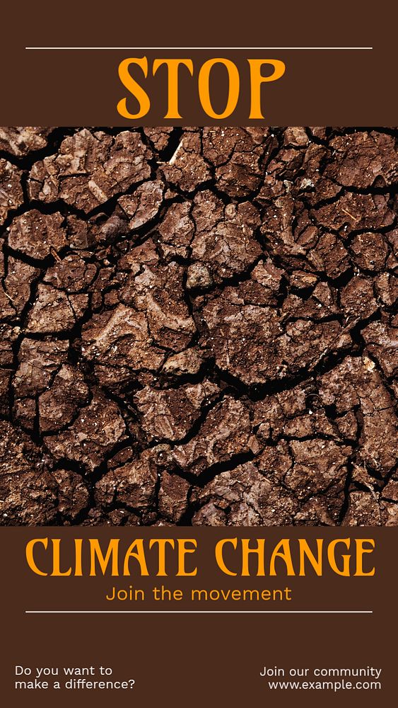 Stop climate change Instagram story template, editable social media design