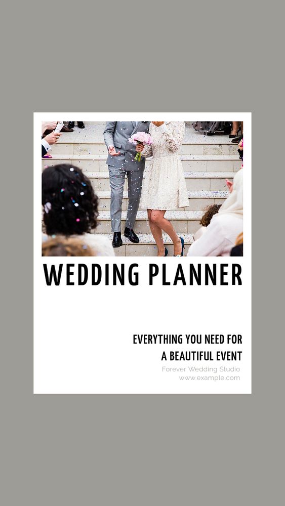 Wedding planner Instagram story template, editable social media design