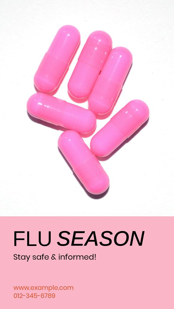 Flu season Instagram story template, editable social media design