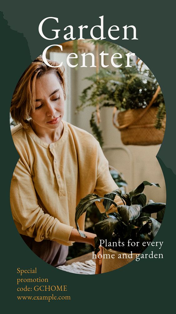 Garden center Instagram story template, editable social media design