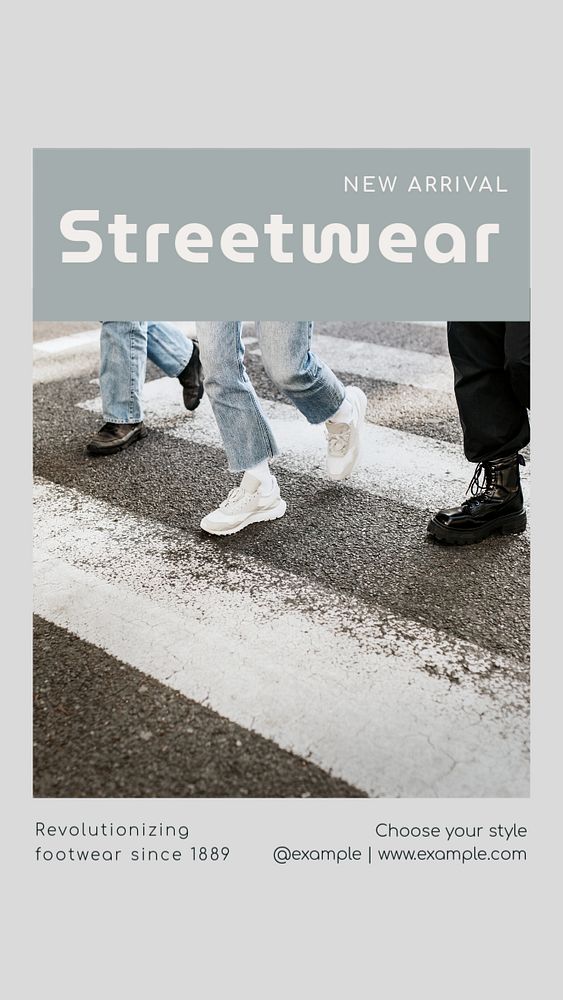 Streetwear store Instagram story template, editable social media design