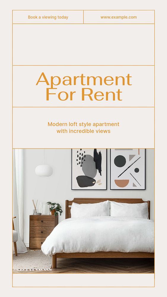 Apartment for rent Instagram story template, editable social media design