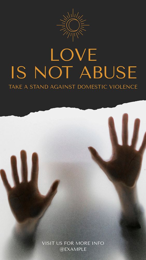 Domestic violence Instagram story template, editable social media design