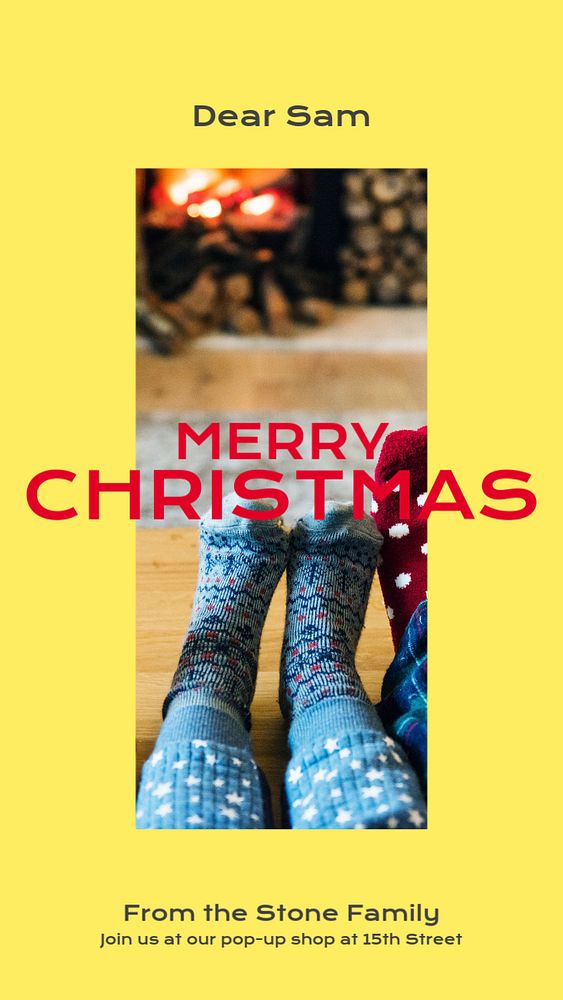 Merry Christmas Instagram story, editable social media design