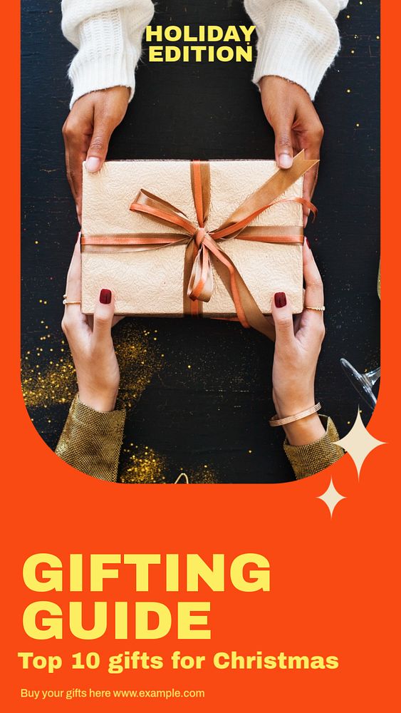 Gifting guide Instagram story, editable social media design