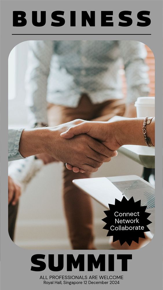 Network business meeting Instagram story, editable social media design