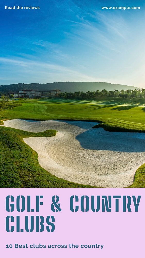 Golf & country club Instagram story, editable social media design