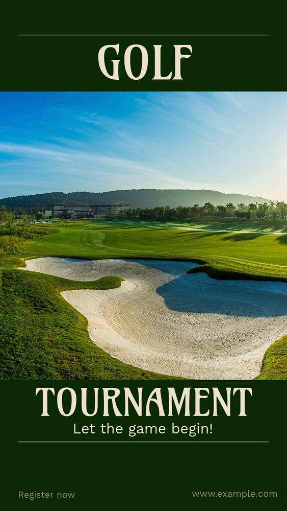 Golf tournament Instagram story, editable social media design