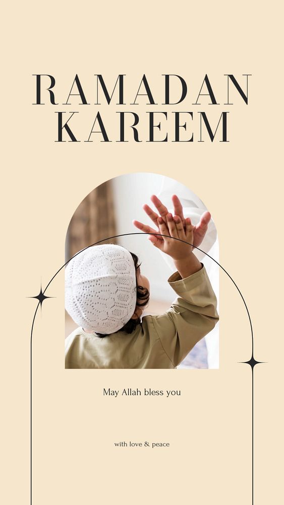 Ramadan Kareem Instagram story template, editable social media design