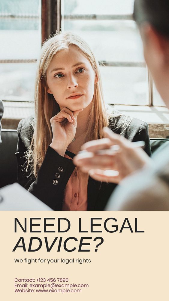 Legal advice Instagram story template, editable social media design