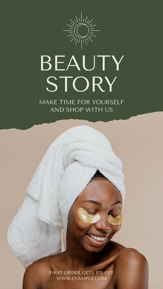 Beauty center Instagram story template, editable social media design