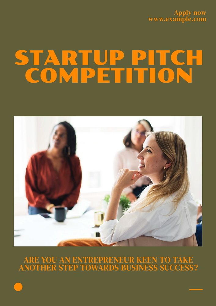 Startup competition poster template, customizable design & text