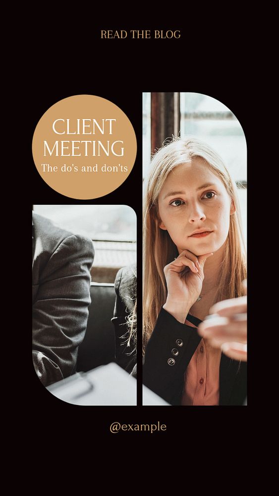 Client meeting Instagram story template, editable social media design