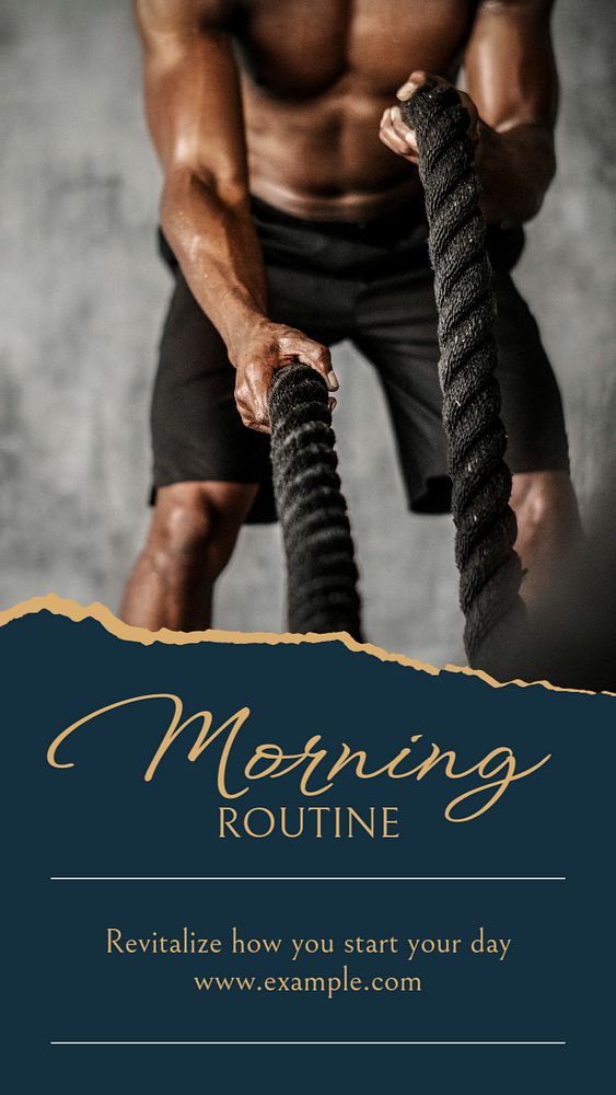 Morning routine Instagram story template, editable social media design