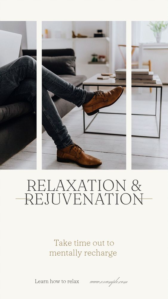 Relaxation rejuvenation Instagram story template, editable social media design