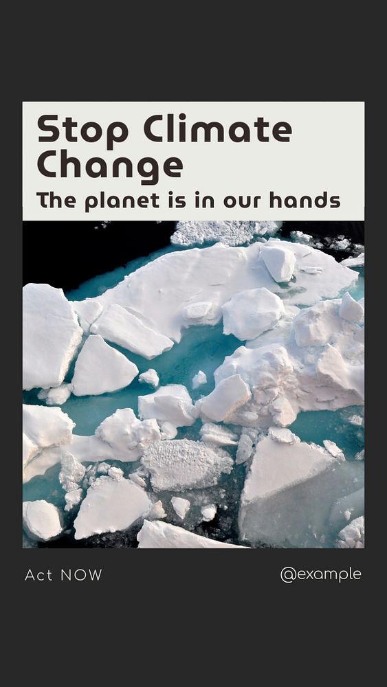 Stop climate change Instagram story template, editable social media design