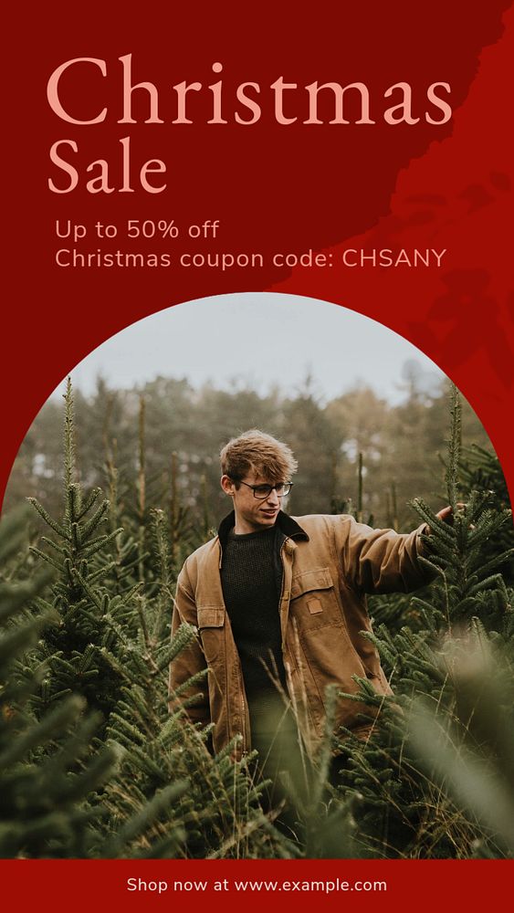 Christmas sale Instagram story template, editable social media design