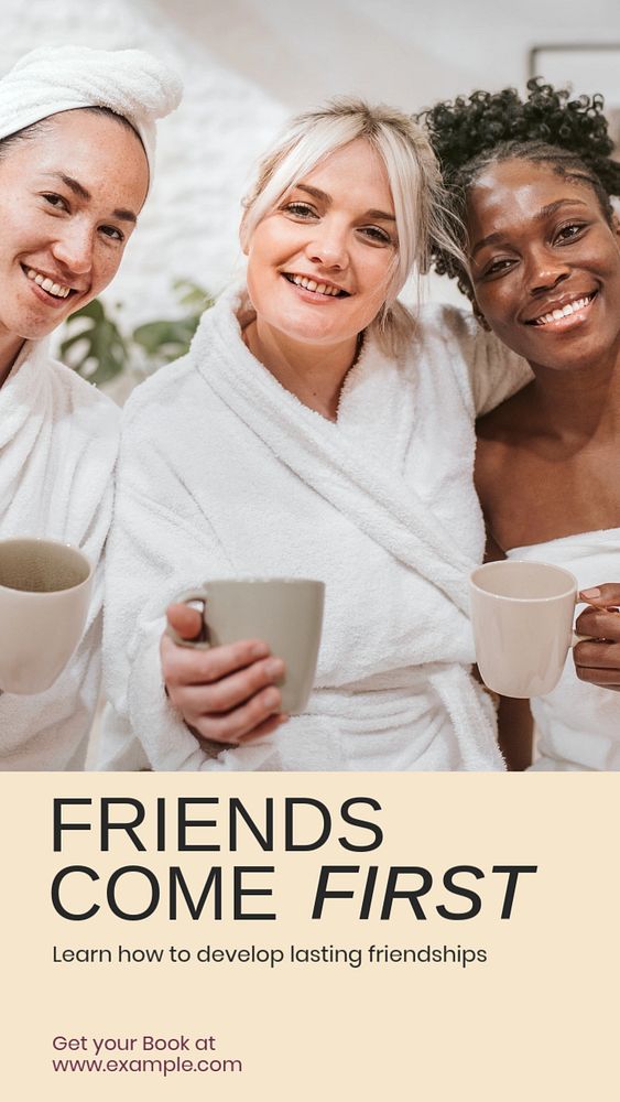 Friends Instagram story template, editable social media design