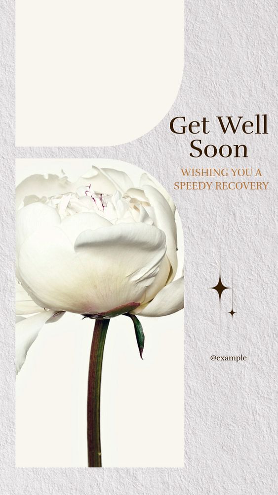 Get well soon Instagram story template, editable social media design