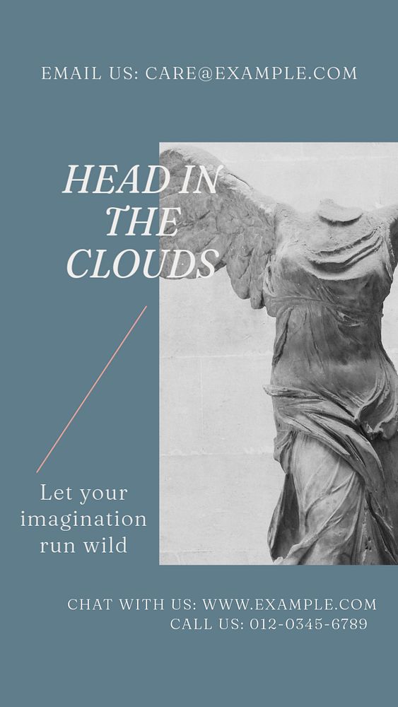 Head in clouds Instagram story template, editable social media design