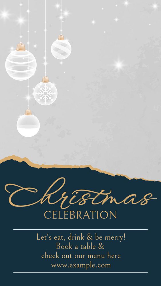 Christmas celebration Instagram story template, editable social media design