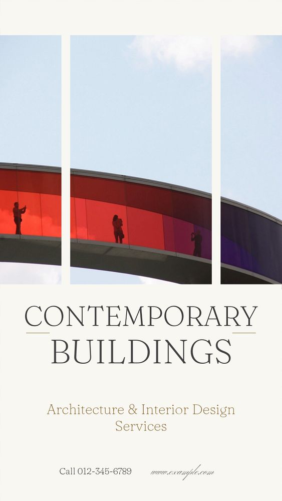 Contemporary buildings Instagram story template, editable social media design