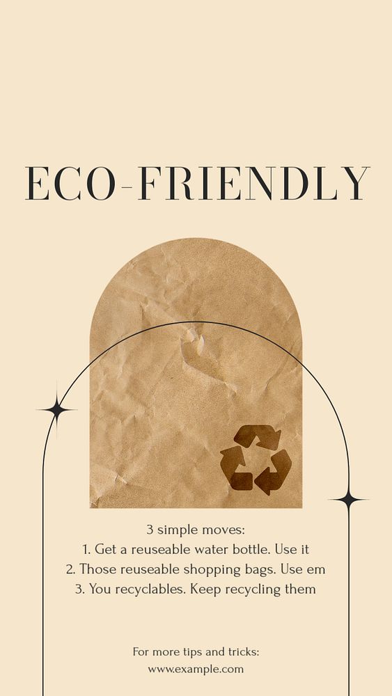 Eco-friendly tips Instagram story template, editable social media design