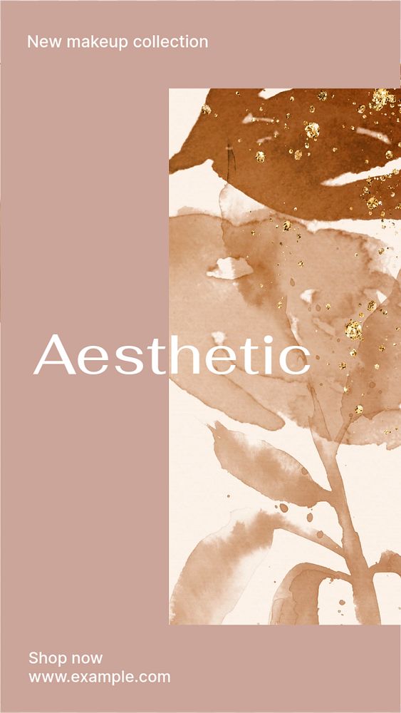 Aesthetic makeup Instagram story template, editable social media design