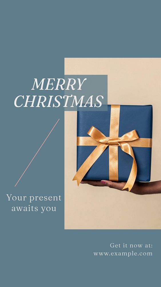 Merry christmas Instagram story template, editable social media design