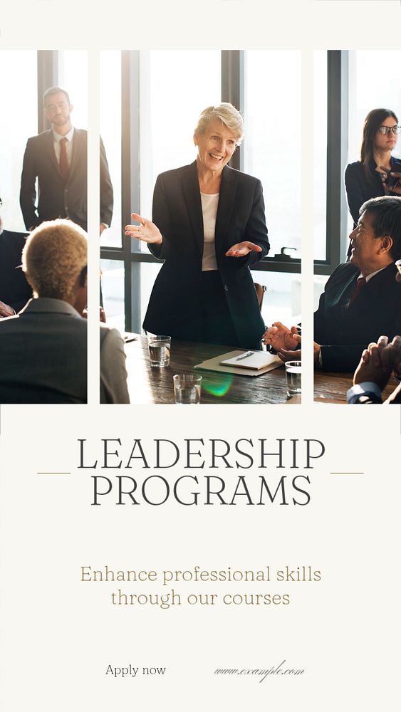 Leadership programs Instagram story template, editable social media design